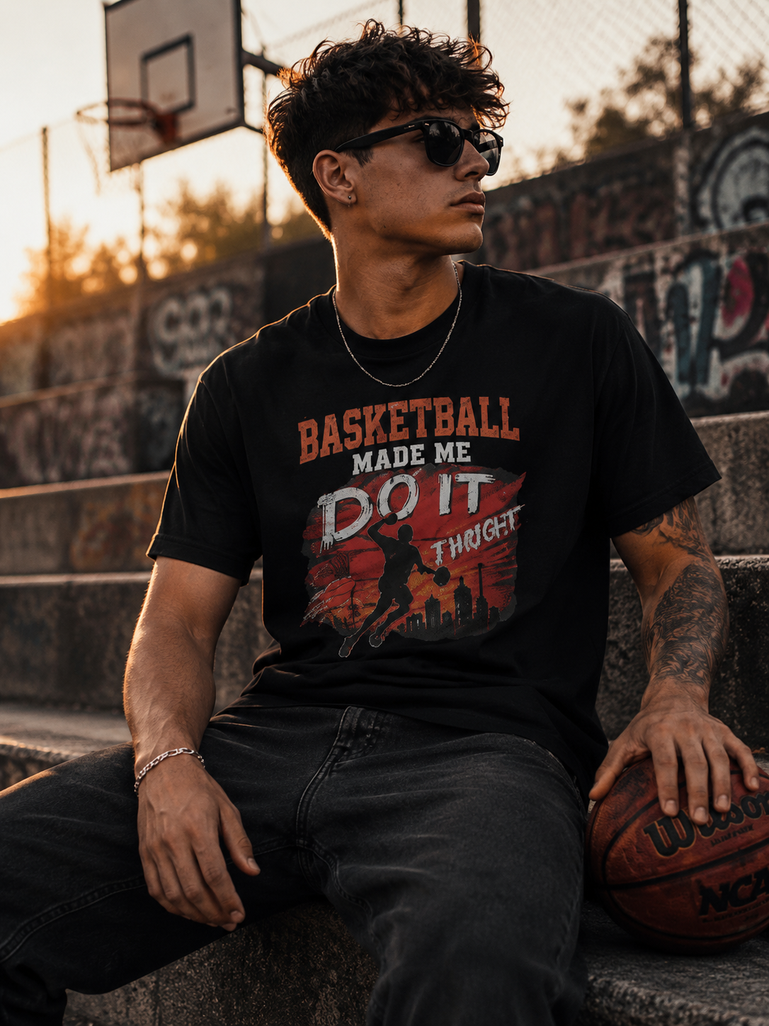 Basketball Made Me Do It - Unisex T-Shirt