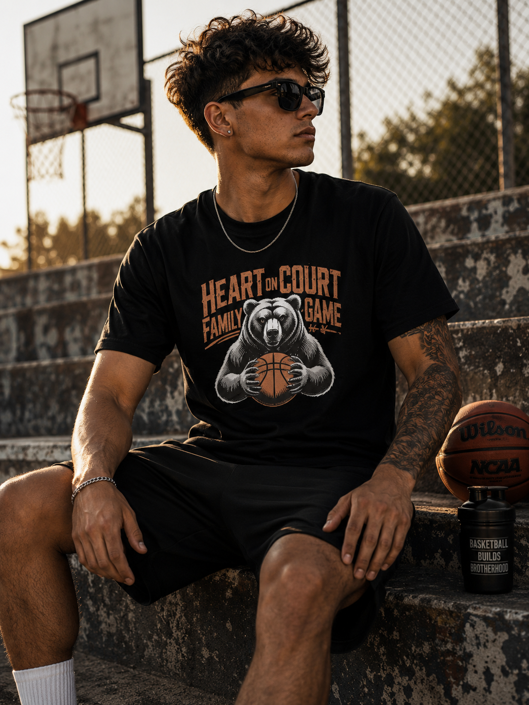 HEART ON COURT FAMILY IN GAME - Unisex T-Shirt