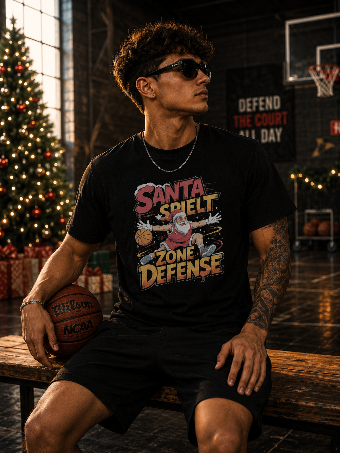 SANTA SPIELT ZONE DEFENSE - Unisex T-Shirt
